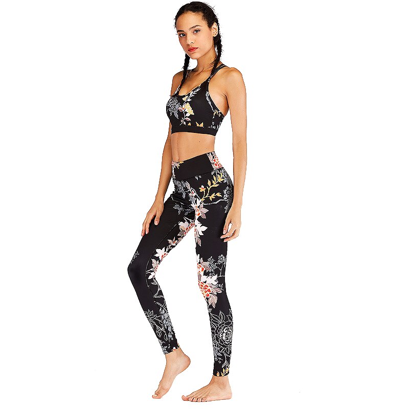 Acefancy Yoga Set Fitness Print Leggings Push Up Crop Rop  Bra Clothing Gym Woman ZC1792 Fitness Sets Sport Wear Outfit  Women